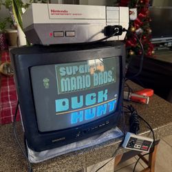 Nintendo Entertainment System With CRT TV