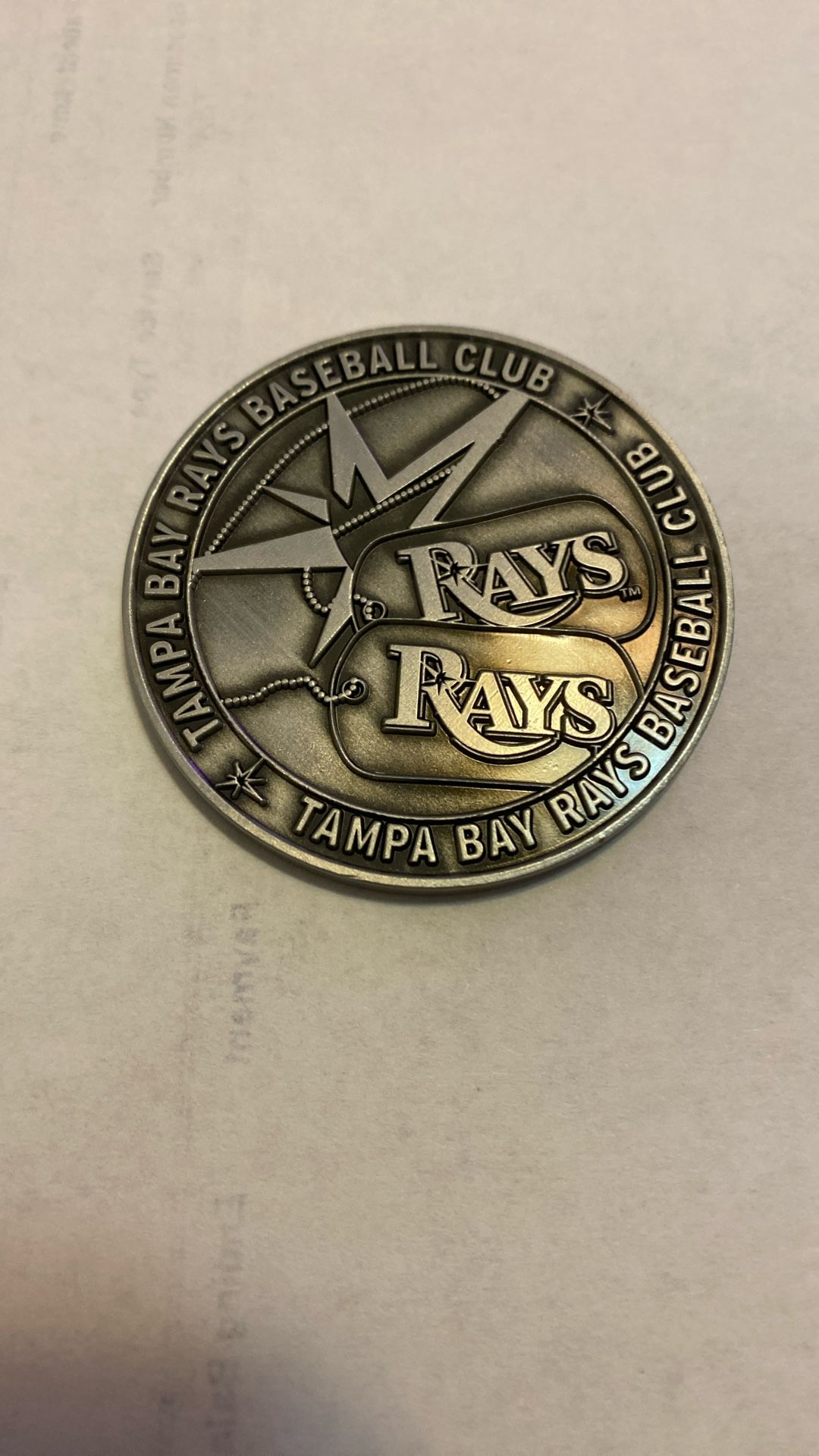 Tampa Bay Rays Military Challenge Coin-New