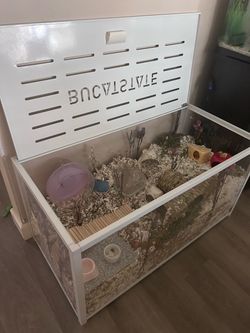 BUCASTATE 69 Gallon 39.3"L x 19.7"W x 20.6"H hamster tank. Comes with everything pictured!