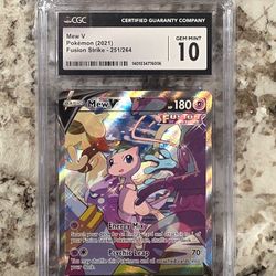 Mew V 251/264 Alt Art CGC 10 Gem Mint Fusion Strike Pokemon Card