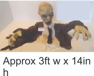 Zombie Halloween Prop Approx 3ft w x 14in halloween anim