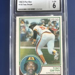 1983 OPC Tony Gwynn Rookie Baseball Card Graded SGC 6
