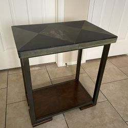 Slate Top End Table 