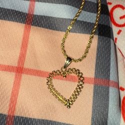 Rolex Heart 18K Gold Filled Pendant 