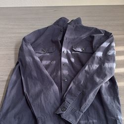 BLUE BUTTON UP