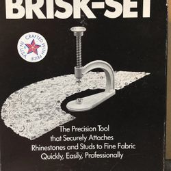 VINTAGE Brisk-Set Rhinestone Nailhead Setting Machine Model 100A