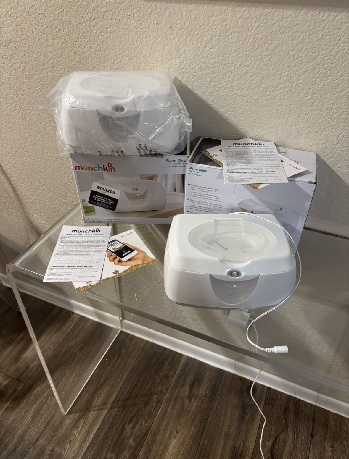 Munchkin Warm Glow Baby Wipe Warmer, White