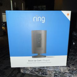 Ring Stick Up Cam Plug-In – Brand New, Sealed