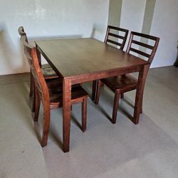Wooden Table And Chairs Set 