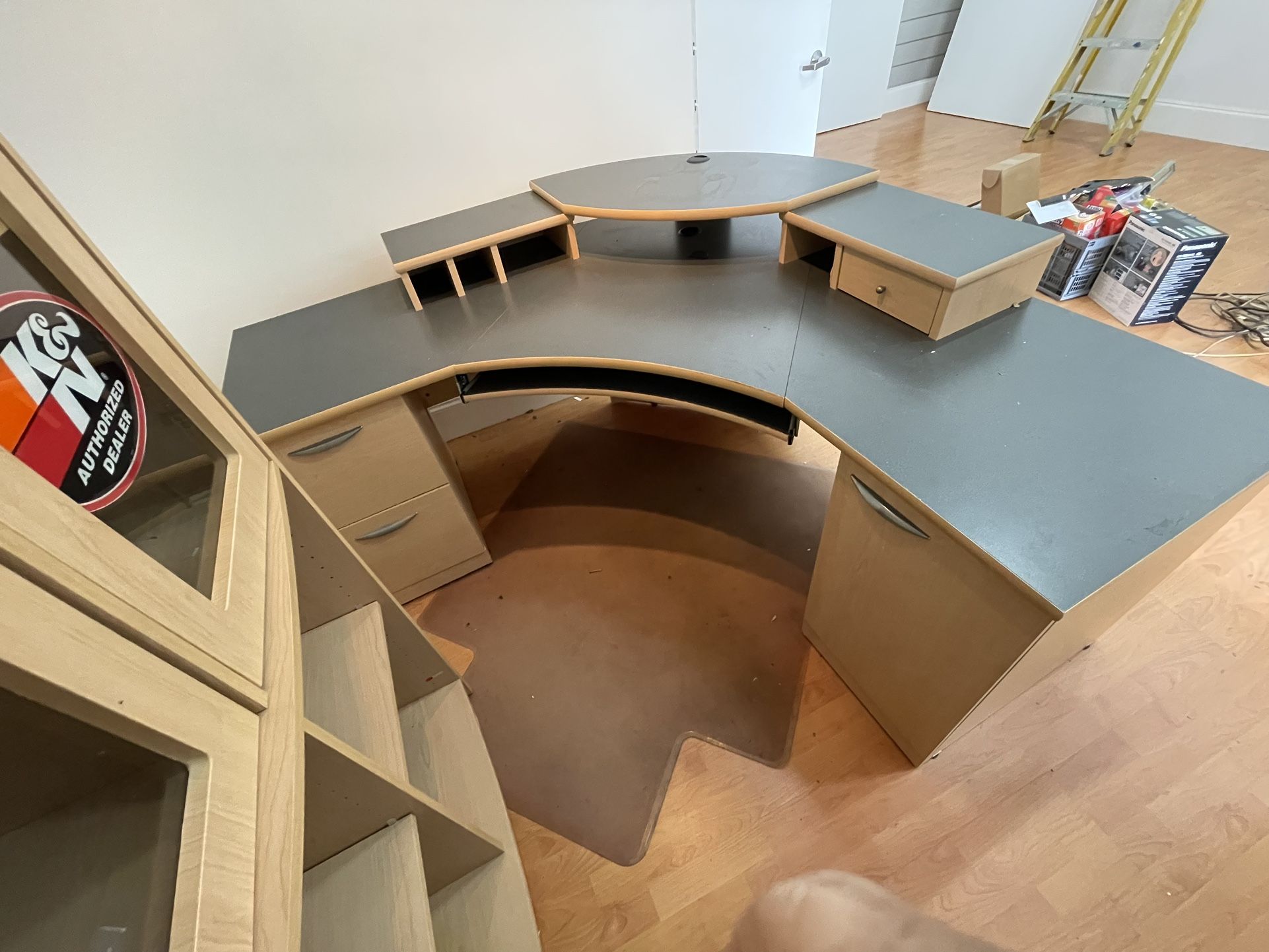 Office Desk, Wall Cabinet and Storage Cabinet