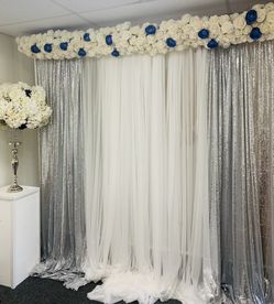 Blue and Silver Wedding Decor