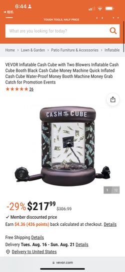 Inflatable Cash Cube