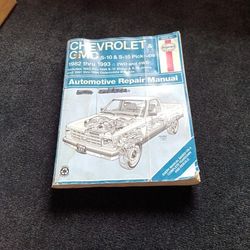 Haynes automotive repair manual covering Chevrolet S-10 & S-15 Pick-ups from 1982 through 1993,