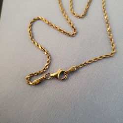Solid 10k Gold Bracelet Chain Anklet 9"
