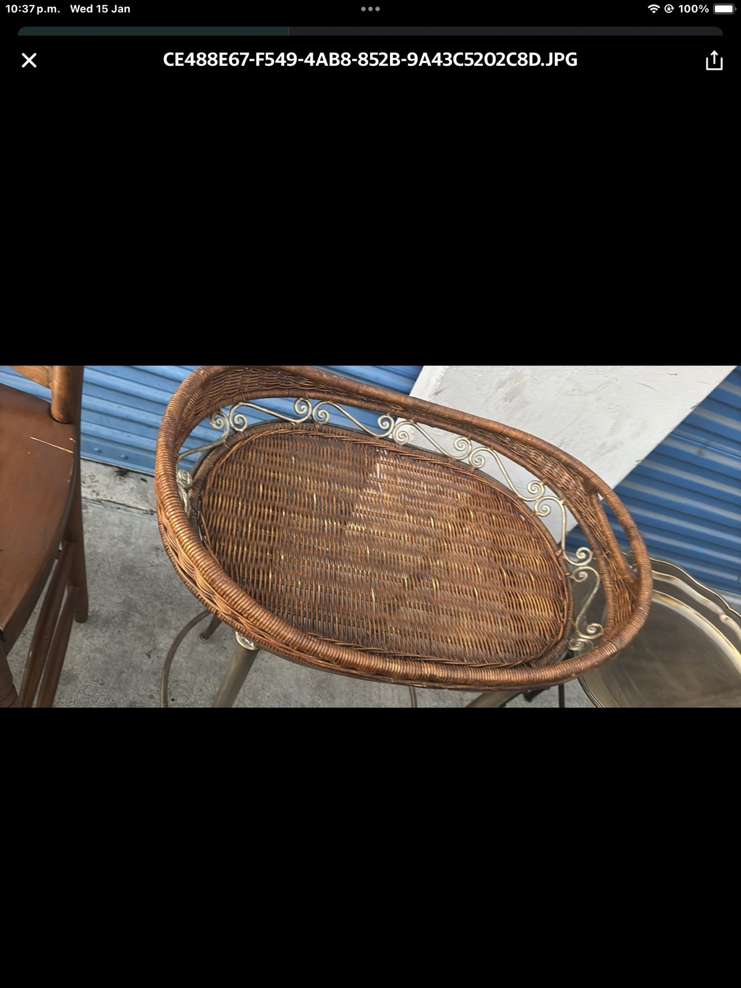 Small Sideboard Metal Basket 
