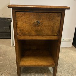 Wooden Side Table With Drawer 