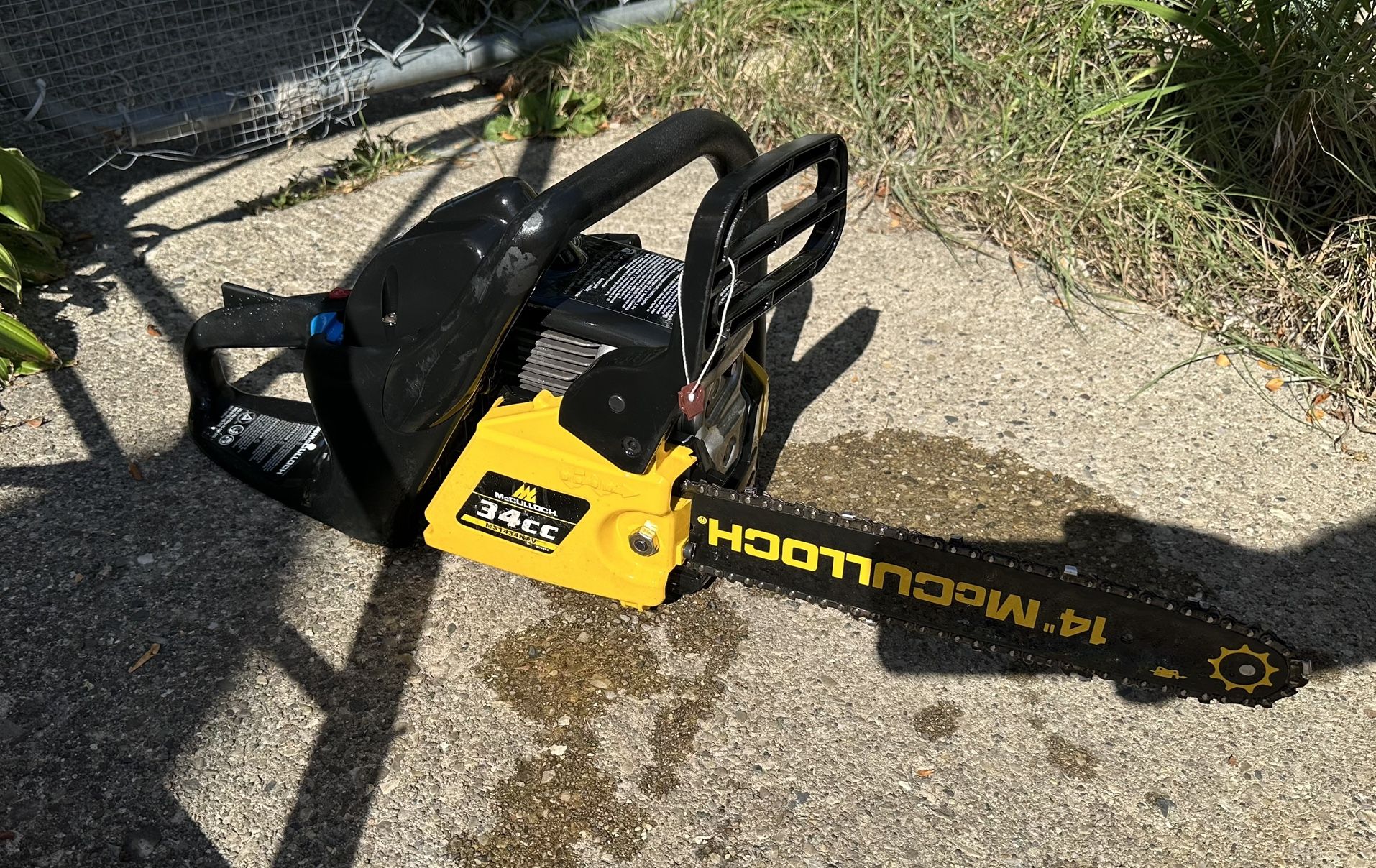 Used McCulloch 34cc 14” chainsaw