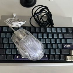 Gaming Setup - Laptop, Mouse, Keybored, Monitor, And Desk.