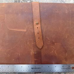 Old Fisher Real Leather Laptop Sleeve for MacBook Pro & Air Fits 13, 14, 15 & 16 Inch - Genuine Full Grain Leather  (14-inch Pro