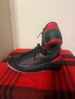 Air Jordan 2 Black Red Green Sneakers