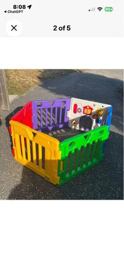 Vintage Today’s Kids Infant-Toddler Playland – Rare 6-Panel Play Yard – $150