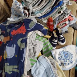 100pcs Baby Boy Clothes Size Nb, 0-3m, 3m, & 3-6m