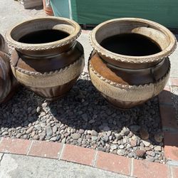 New Flower Pots Made Out Of Clay And Metal Perfect Gift 🎁 
