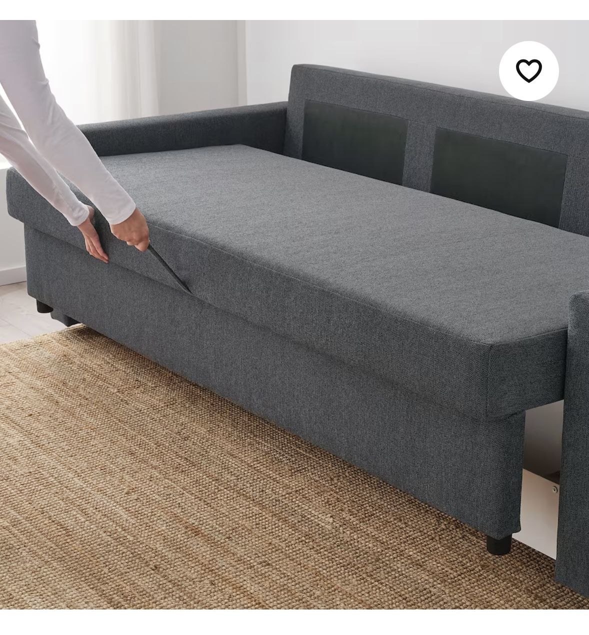 Moving Sale Lightly Used ikea Sofa Bed(Sleeper Sofa/Dark Gray) in