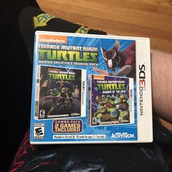 Nickeldoen Rare Ninja Turtles Nintendo 2015 3Ds Splinters Trading Pack 2 Video Game Combo