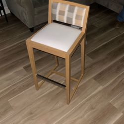 Modern Upholstered Counter Height Bar Stool – Solid Wood