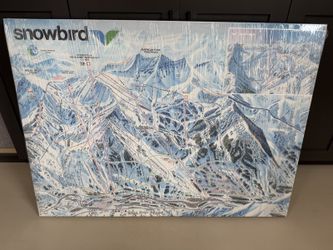 Snowbird Utah Ski Trail Map Gallery Canvas, 32x48, New in Shrink Wrap