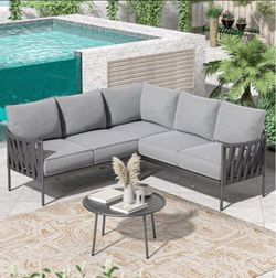 Brand new inside the box patio sofa set deep seating cushions 🆕☑️✅