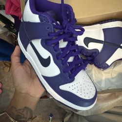 Purple High Top Nike Dunk