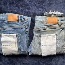 Two Pairs Of Purple Jeans