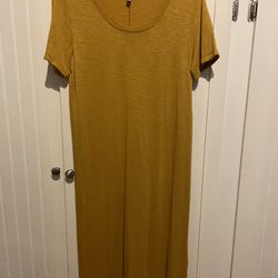 Jessica Simpson Mustard Yellow Sheath Dress M