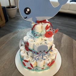 Sea Animal Whale Diaper Cake