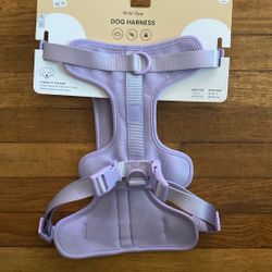 Dog harness, wild, one lavender large regular 50 Petco soft cushion material