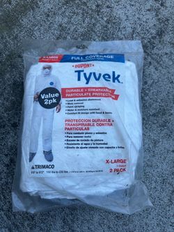 DuPont Tyvek Protective Coveralls XL – 2 Pack – New Sealed