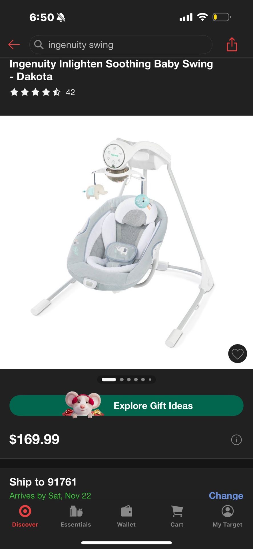 ingenuity baby swing