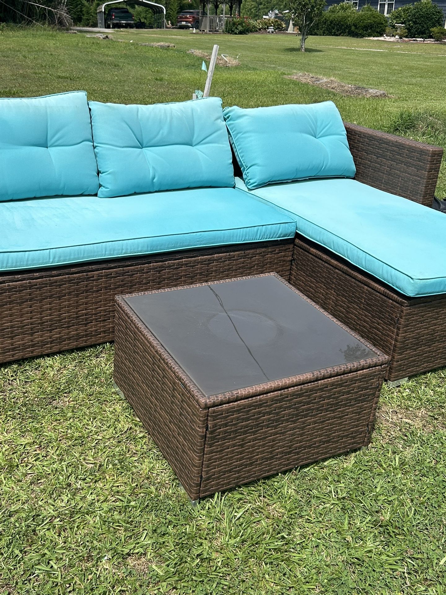 Blue Sectional Set