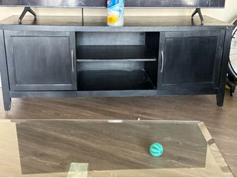 Black TV stand