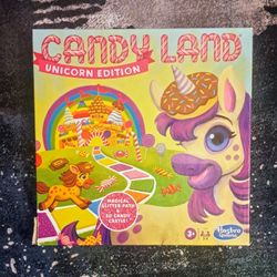 Hasbro Candy Land Unicorn Edition Preschool Board Game Open Box