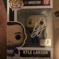 Kyle Larson Autographed Funko Pop