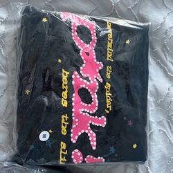 pink hoodie (black) all sizes
