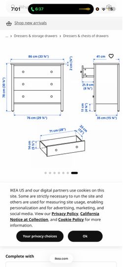 ikea dresser 3 drawers