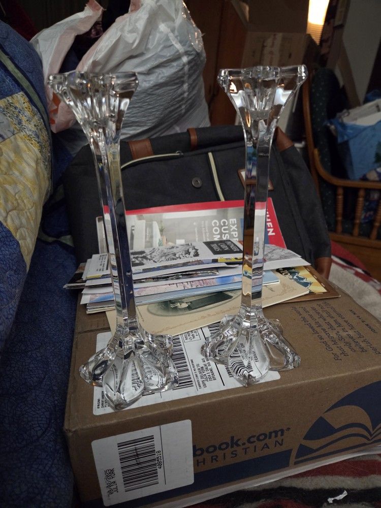 Tapered Glass Candle Holders