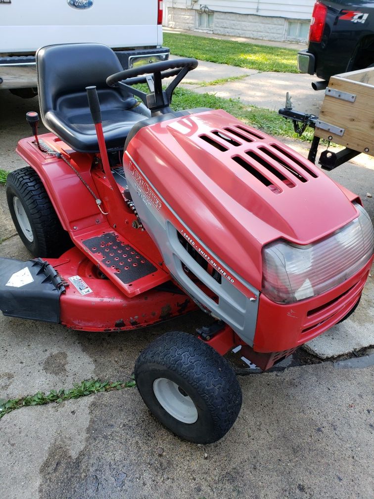 Lawn chief riding mower. Pending pickup today