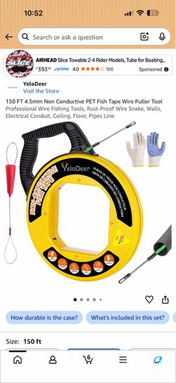 YeloDeer 150 FT Non-Conductive Fish Tape Wire Puller
