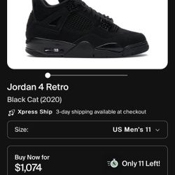 Air Jordan Retro 4s (black Cats) 
