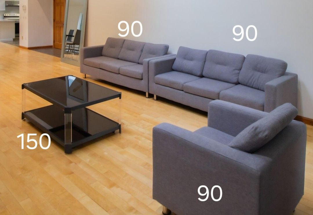 Sofas (2), Couch, and Coffee Table